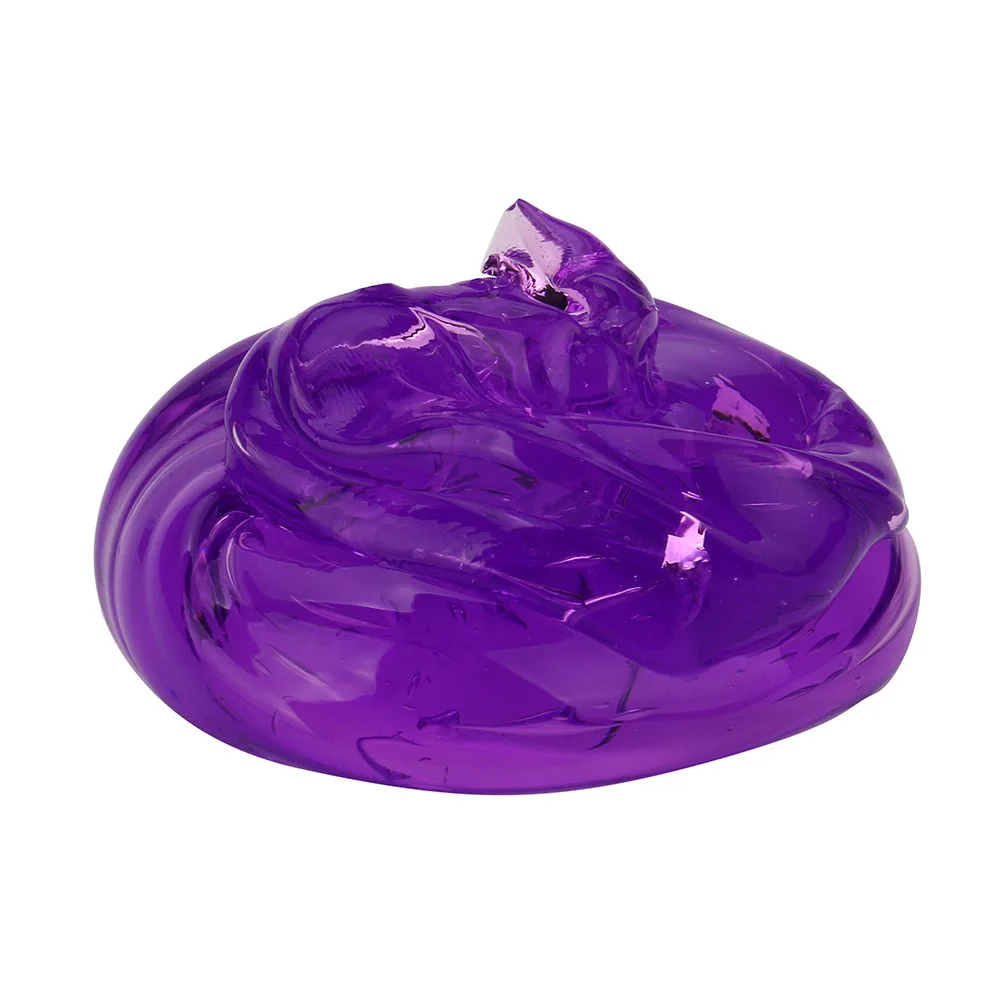 Cans Flash Clay New Fashion Fluffy Floam Slime Scented Stress Relief No Borax Kids Toy Sludge For Kids Gift@A - Цвет: Фиолетовый