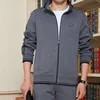 Men's Suit Set Spring Autumn Sportwear Suit Two-piece Sets Men's Casual Tracksuit Men Black Gray Coat Sweatpant Clothes ► Photo 2/6