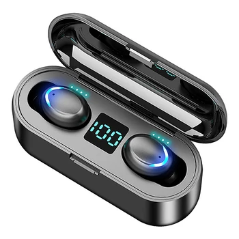 

F9 TWS Wireless Bluetooth Earphone LED Display Stereo Headset with Charge Box