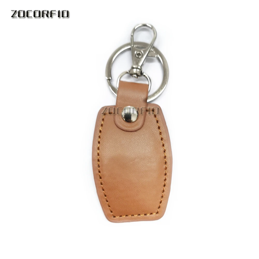 Brown 125 кГц EM4100 кожа брелоки контроля доступа okey тег - Цвет: Brown
