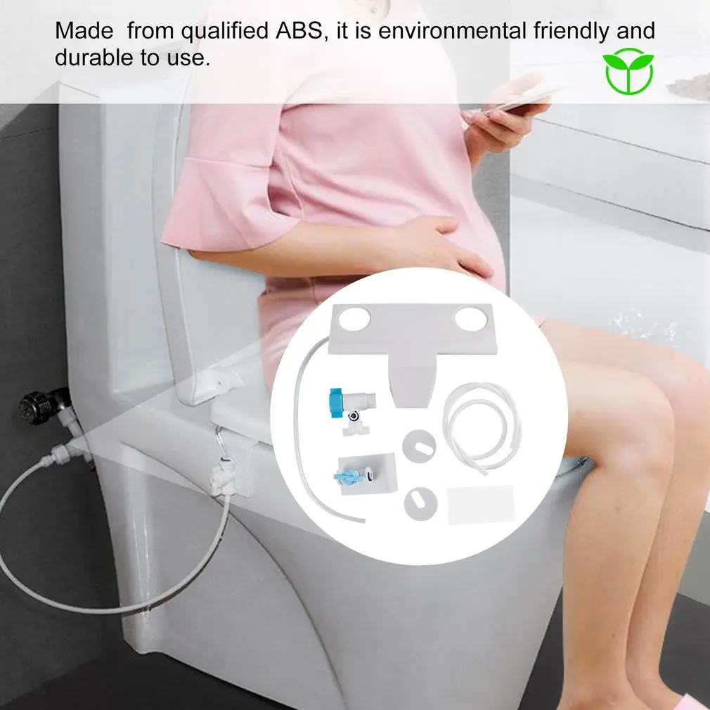 Toilet Bidet Fresh Water Spray Nozzle Toilet Seat Attachment Hand Operation Self-Cleaning Non-Electric Bathroom Shattaf Kit