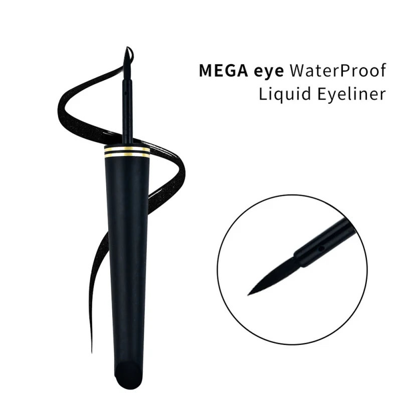 Водостойкая жидкая подводка в ручке устойчивость к поту быстросохнущая пятнистая подводка устойчивая Косметика S1 - Цвет: Черный