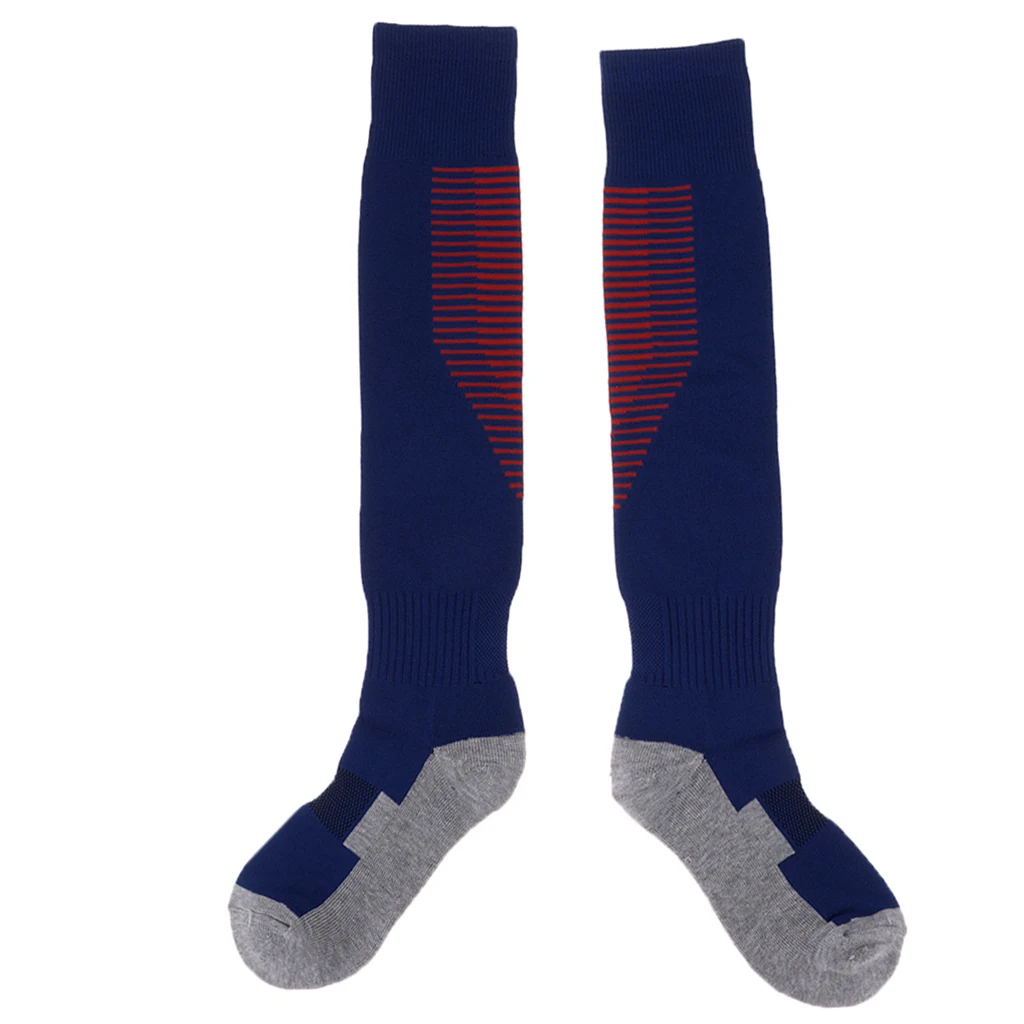 Football Socks Knee High Stripe Athletic Socks Sport Game Compression Stockings Breathable for Men Adults 