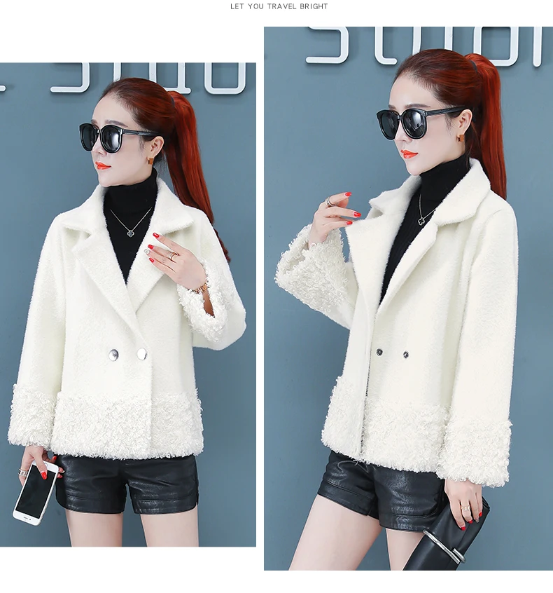Winter Fur Short-height Coat Women's Short Fashion Lambs Wool Slim Fit Slimming Versatile Joint Korean-style Popular