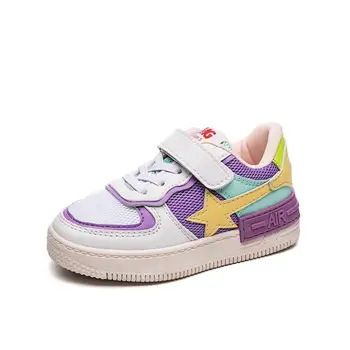 

2020 New Children Sneakers For Boys Girls Fashion Leather Trainers Children School Sport Shoes Soft Running Kids Casual Sneakers