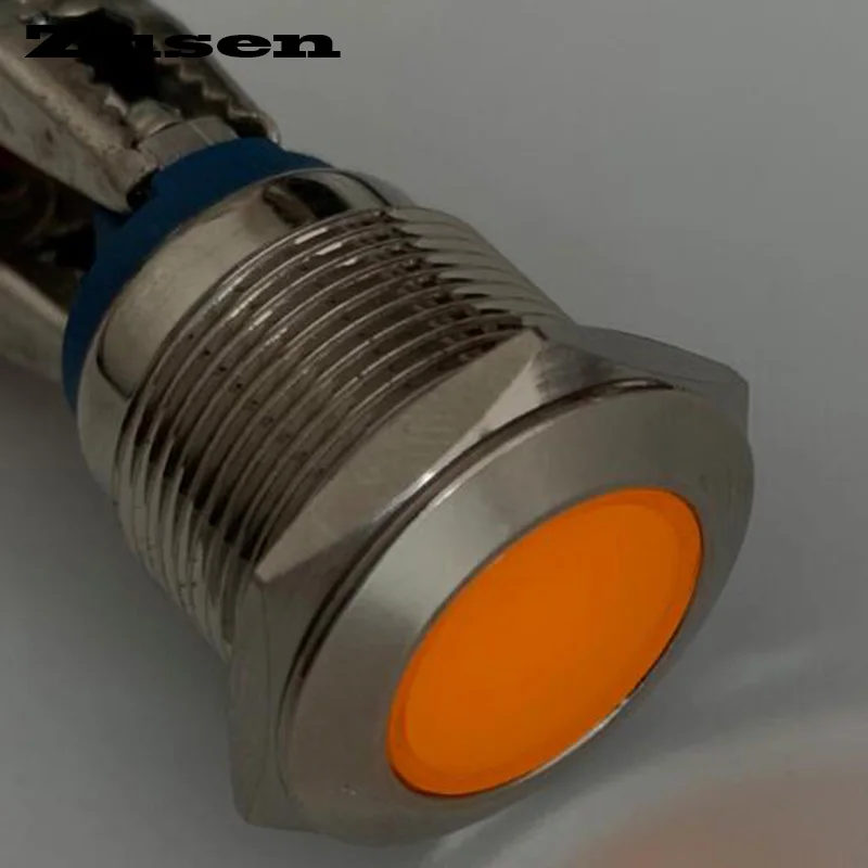 Zusen 19 мм 12V 24V 220V желтый индикатор(ZS19-D/Y/12 V/N