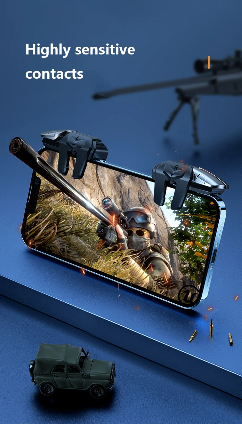 Game Trigger Shooter Controller Sensitive Phone Trigger Button Handle For iphone Android PUBG Gamepad Joystick Aim Shooting