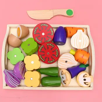

6 style Pretend Role Play House Toy Magnetic Chopping Toys Simulation Vegetable Fruit Props Cutting Toys Educational Supplies