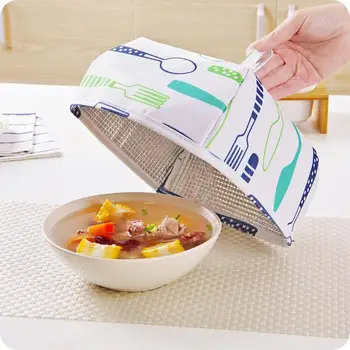 

Foldable Protect Food Cover Tent Anti Fly Mosquito Foil Food Cover Meal Cover Lace Table Home Using Kitchen Gadgets Umbrella
