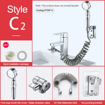 

Household Bathroom Water Faucet External Shower Basin Water Tap for Toilet Kitchen Defence Splash Nozzle Shower Head
