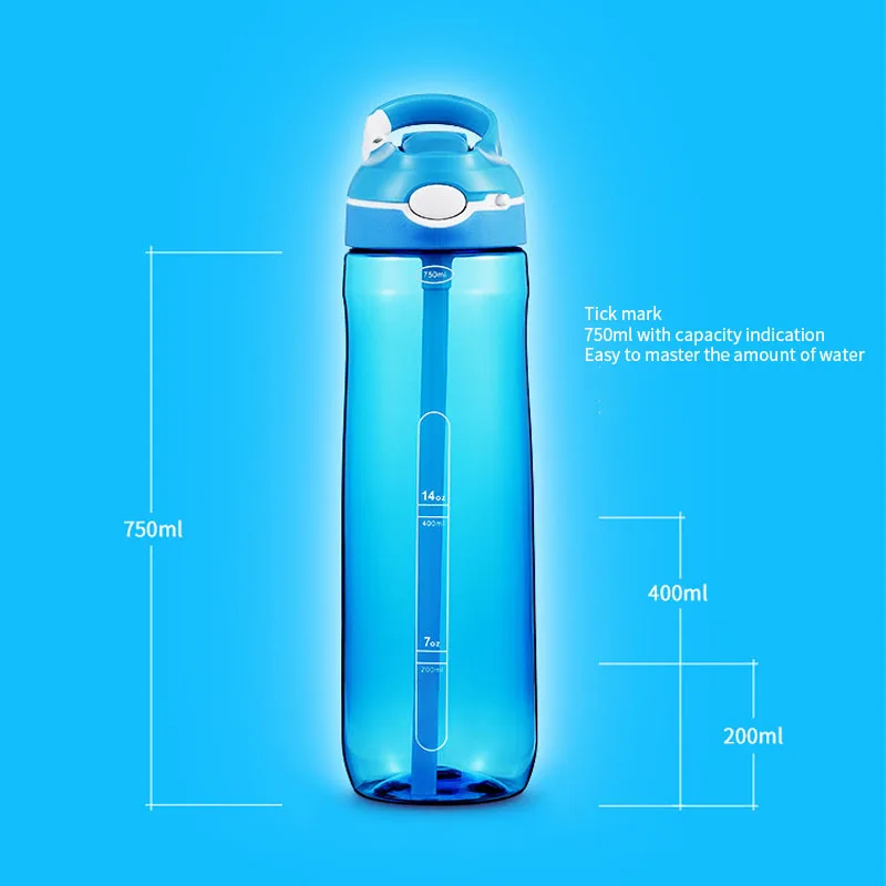 750 мл открытый держатель с крючком сопло отскока с замком ключ пластиковая большая емкость спортивная бутылка боьшая чашка Туризм Путешествия эфирные
