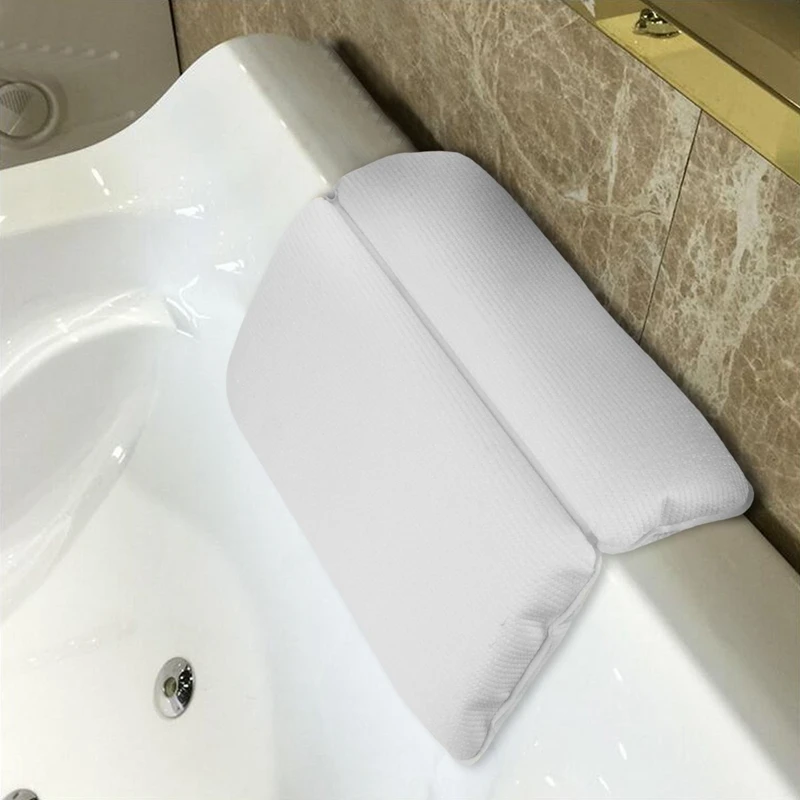Топ!-Ванная комната Ванна подушка ванна опора для шеи spa водонепроницаемые подушки портативное зарядное устройство с присоской и белый