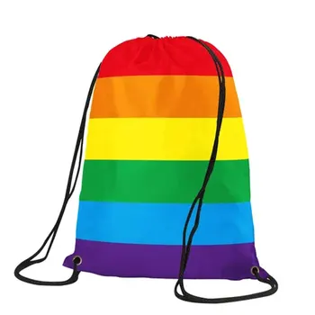 

LGBT Pride Drawstring Backpack High Quality Bag Logo 30x45cm Sports ,