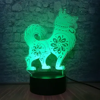 

Cute Puppy Dimmable 3D Led Night Light Lamp Animal Pattern USB Desk Lamp for Baby Child Christmas Gift Living Room Decoration