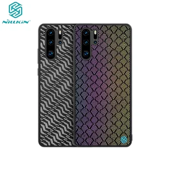 

For Huawei P30 Pro Case Cover NILLKIN woven polyester mesh Reflective Phone protector Case PC Back Cover for Huawei P30 Pro