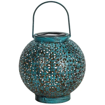 

Solar Lanterns Outdoor Hanging Garden Solar Lights Decor Waterproof LED Metal Tabletop Lanterns for Backyard
