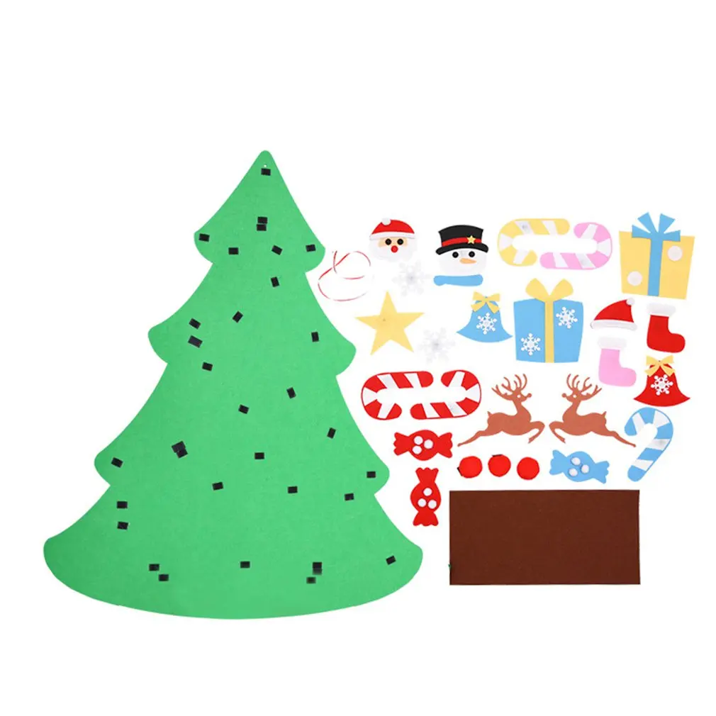 

Christmas Decoration Children's Handmade Diy Christmas Tree Opp Bag Packaging Felt Cloth Material Small Ornaments