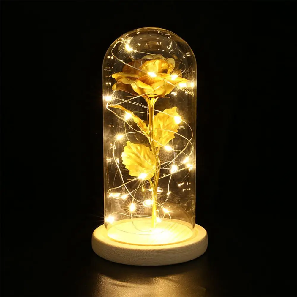 Medium Beauty and the Pink Beast, Glass Dome Rose, Pink Forever, Red Rose, Preserved Rose, Belle Rose, Special Romantic Gift