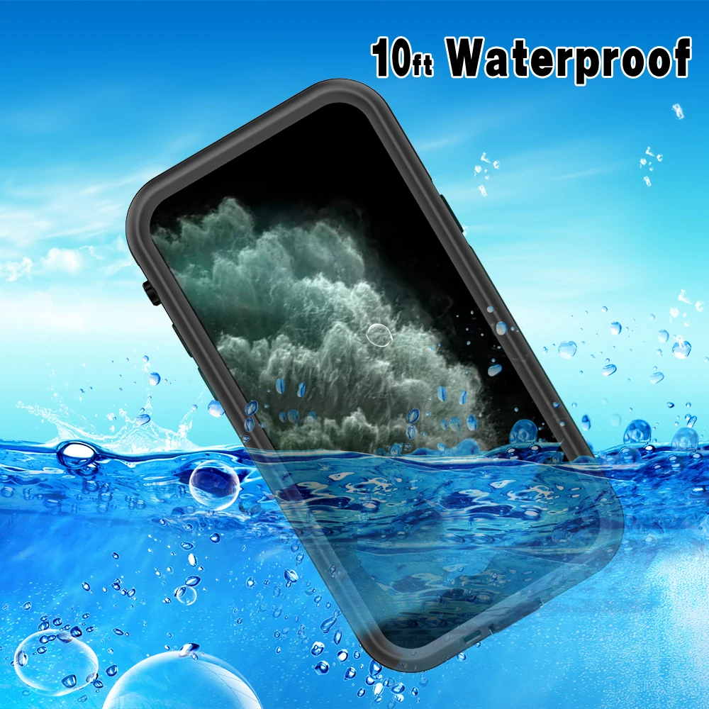Водонепроницаемый защитный чехол iHaitun для Apple iPhone 11 Pro Max прозрачная задняя крышка
