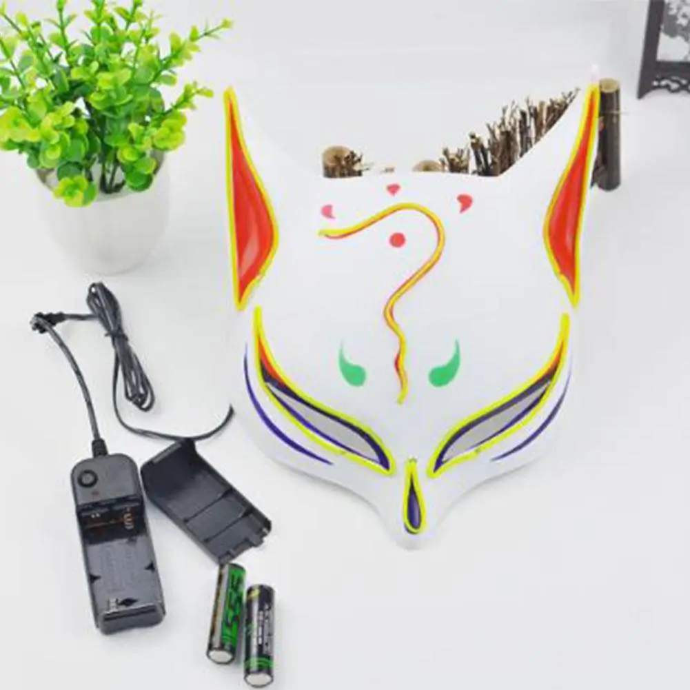 HobbyLane светящаяся маска для женщин и мужчин, Светодиодный светящийся ПВХ маска для карнавала, танцев, бала, Хэллоуина, Рождества