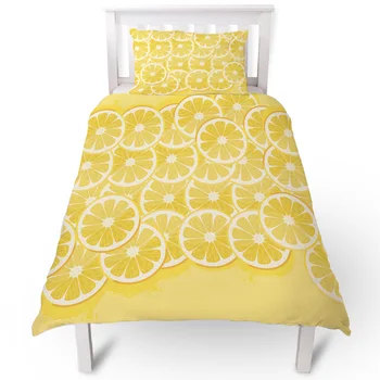 

Fruit Lemon Slice Yellow Duvet Cover Pillow Case Quilt Cover Set Bedclothes Single Bedding Sets For Bed