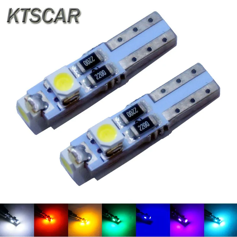 KTSCAR 1000pcs Car Auto LED T5 3 led smd 3528 Wedge LED Light Bulb Lamp 3SMD Instrument Lights Dashboard warning Indicator 12v