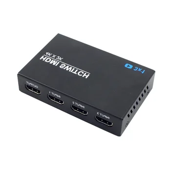 

4kx2k 3x1 3d Hdmi Switch Splitter 3 In 1 Out Hdtv Audio Video Converter Adapter With Remote Control For Xbox360 Dvd Ps3 Projecto