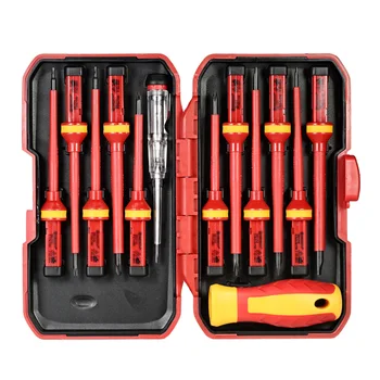 

13x Electrician Insulated Blade Hand Screwdriver Kit 1000V Electrical Work Tool