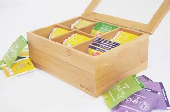 

Misto 6 Section Tea Box | Environmentally Friendly Bamboo | Home-Kitchen | Made in Turkey