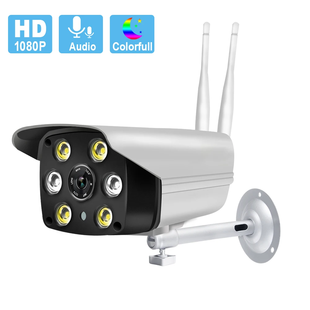 

1080P Wifi IP Camera Outdoor Waterproof Wireless Full Color Night Version Alarm Recording Smart Light Bullet Camera Surveillance