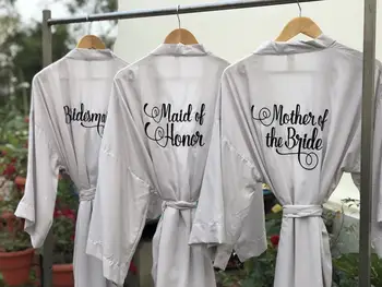 

personalise dusty blue maid of honor robe satin Bride bathrobe custom names brithday dress robe,mother of bride kimono sleepwear