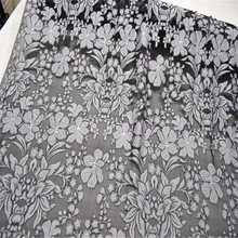 Классический шелк выгорает опал фарбрик шелковая ткань с цветком в простой черный для элегантной женской одежды