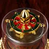 New Tibetan Tibet Buddhist 8 Cimelia Symbols Finger Prayer Wheel Amulet Statue 5