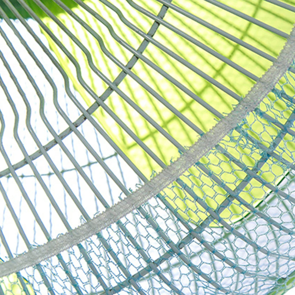 Синий Mesh Net Finger Protective Practical Home Baby Kids Safety Dustproof Office Fan Cover Easy Apply Washable Elastic Nylon Guard - Цвет: Синий