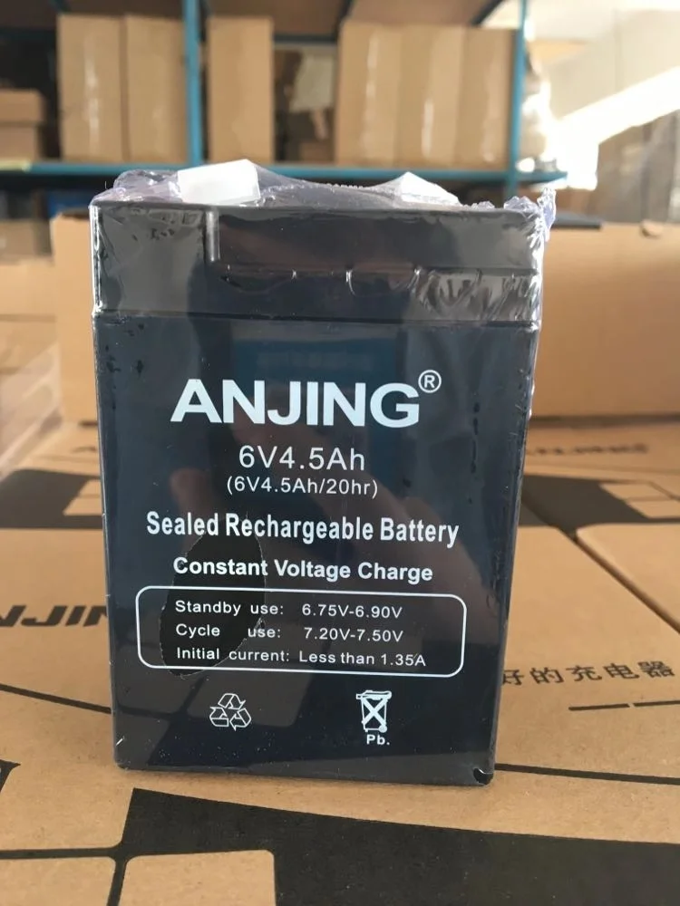 6V 4.5AH Battery for Backup Power LED emergency Light Children Toy Car Lead-acid Accumulator Replacement Maintenance