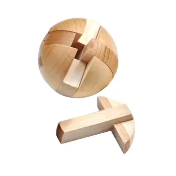 

Classic Wooden Puzzle Intelligence Sphere Chinese Brain Teaser Game Kid Adult Toy Children Adult Education Toy Brain Teaser Game