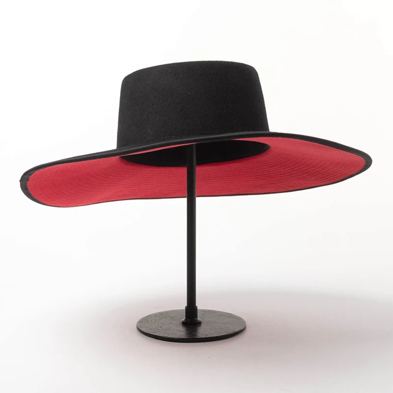 Classical Fedoras Women Jazz Cap 100% Wool Fedora Hats Ladies Elegant Curved Brim Felt Hat with Plaid Band Classical Fedoras Women Jazz Cap 100% Wool Fedora Hats Ladies Elegant Curved Brim Felt Hat with Plaid Band