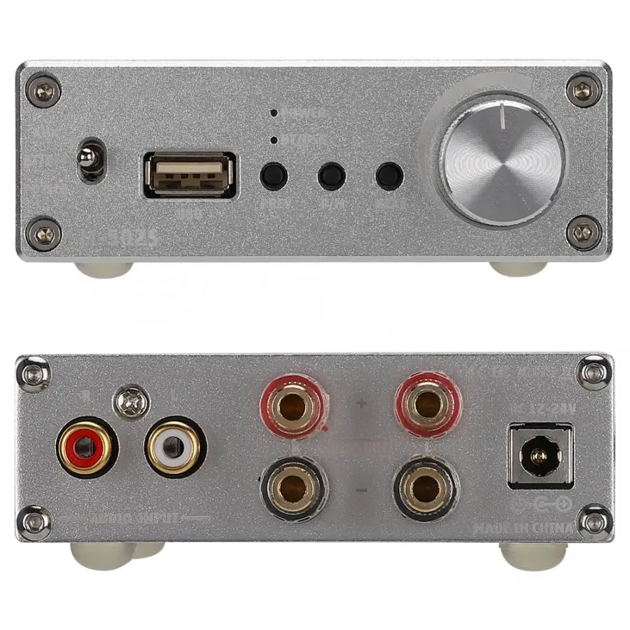 M-502S домашний аудио стерео USB драйвер Bluetooth 5,0 цифровой Hi-Fi Мощность усилитель позолоченный RCA 50 Вт 2 канальный усилитель мощности(110-240 V
