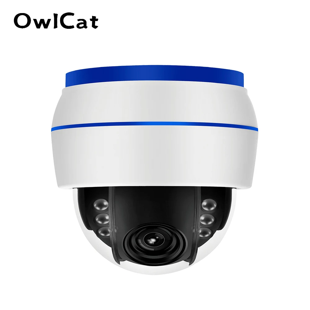 OwlCat Sony335 HD 5MP Dome IP Camera WiFi PTZ 5x Optical Zoom CCTV Video Surveillance Camera 128G SD Card Mic Sound Record Onvif