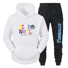 ASTROWORLD Brand 2021 New Warm Sweater Fashion Men's and Women's Hoodie Long-Sleeved + Stretch Long-Sleeved Casual Sports Suit