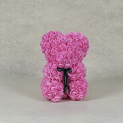 pink Искусственный креативный цветок в виде Розы медведя Teddi, подарок на день рождения, День святого Валентина для женщин, Рождество - Цвет: pink