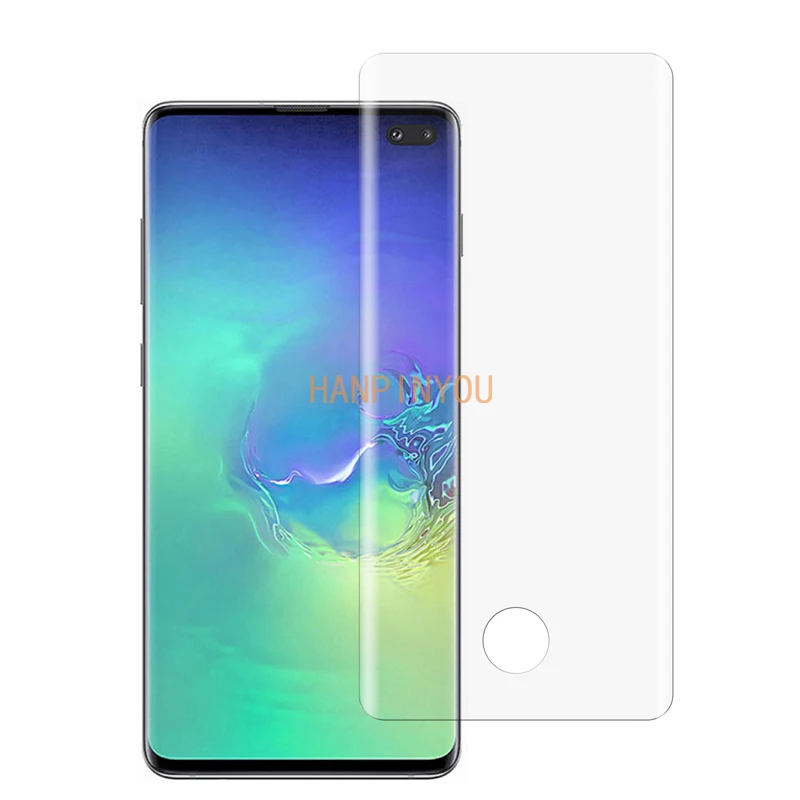 Для samsung Galaxy S10 G973/S10 Plus 9H твердость 3D полное покрытие тонкий закаленное изогнутое закаленное защитная стеклянная пленка для экрана - Цвет: Transparent