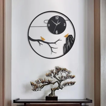 

Nordic Vintage Wall Clock Silent Simple Classic Large Metal Clock Wall Creative Living Room Wand Klok Home Watch YY60WC