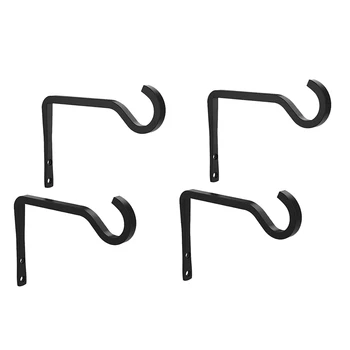 

4 Pack Wall Hooks Hanging Plant Bracket,Rustic Home Decor,Hook Gardening,Decorative Iron Hook,6 Inch