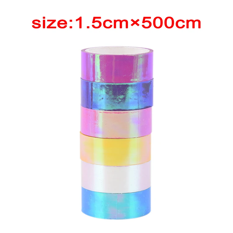 500cm Rhythmic Gymnastics Decoration Holographic RG Prismatic Glitter Tape Hoops Stick 500cm x 1.5cm