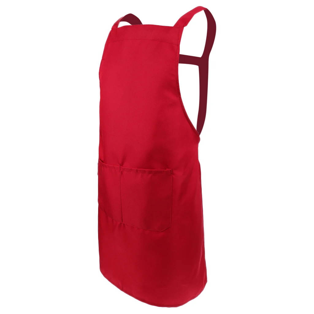Unisex Cooking Kitchen Restaurant Bib Apron Dress 76*68cm Muti-color Pocket