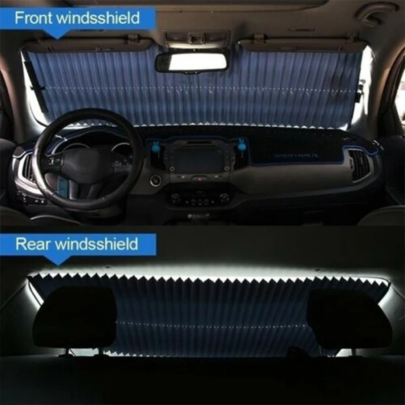 Retractable Car Windshield Sun Shade Curtain UV Protection Sun Visor