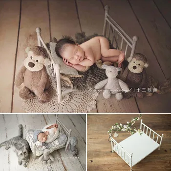 

Newborn Baby Photography Props Removable Retro Iron Crib Studio Photo Vebe Posing Bed Sofa Fotografie Newborn Props for Boy Girl