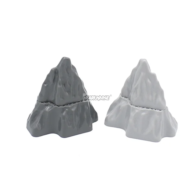 Marumine Stone Rock Panel Irregular Rockery Constructor Garden City Buildings Classic Bricks MOC Educational Toys For Children 6