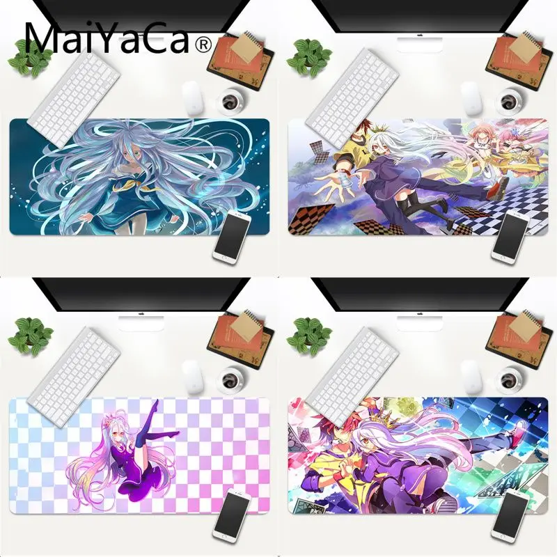 

MaiYaCa NO Game No Life Anime Pad to Mouse Game Anti-slip Rubber Gaming Mouse Mat xl xxl 600x300mm for Lol world of warcraft
